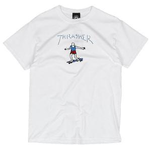 Thrasher (スラッシャー) US Tシャツ Gonz Logo T-Shirt White マークゴンザレス ゴンズ スケボー SKATE SK8 スケートボード｜his-hero-is-black