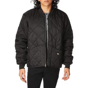 Dickies (ディッキーズ ) US キルティング ジャケット (61242BK) Diamond Quilted Nylon Jacket Black｜his-hero-is-black