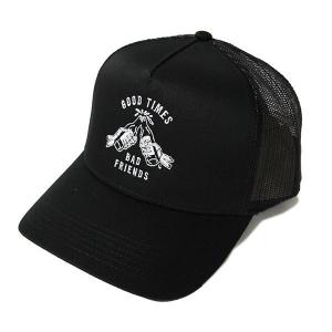 LURKING CLASS (ラーキングクラス) メッシュキャップ 帽子 GOOD TIMES SNAPBACK BLACK by sketchy tank｜his-hero-is-black