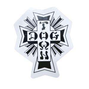Dogtown Skateboards (ドッグタウン) US ステッカー シール DT 70s Cross Logo Sticker White / Black / White 2” スケボー SKATE｜his-hero-is-black
