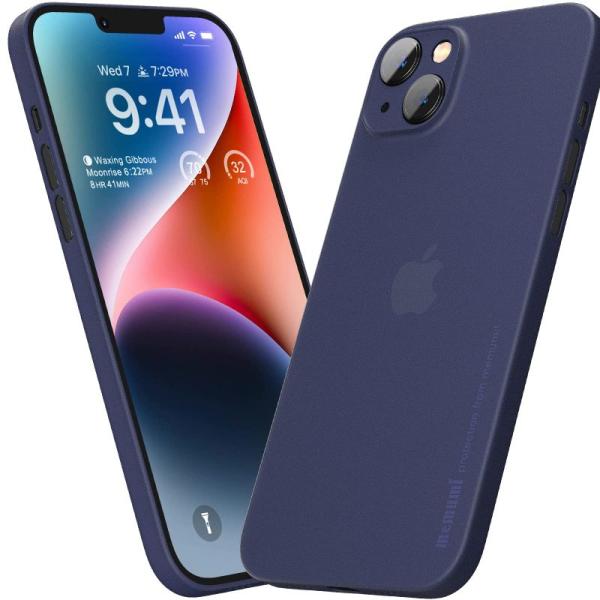 「0.3?極薄」iPhone 14対応ケース memumiマット質感 オリジナル設計 指紋防止 傷付...