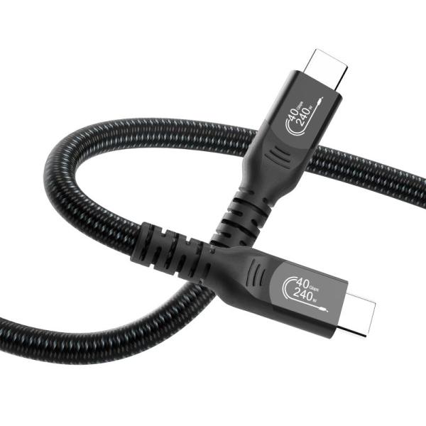 Thunderbolt 4 対応 USB4 ケーブル 1.5m SLEIJAOOE USB-IF認証...