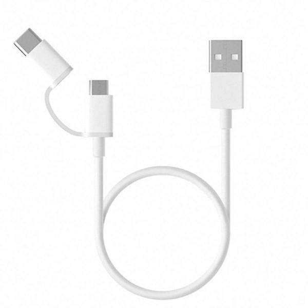 2in1 USB Type C ケーブル microusb/タイプC 充電ケーブル QuickCha...