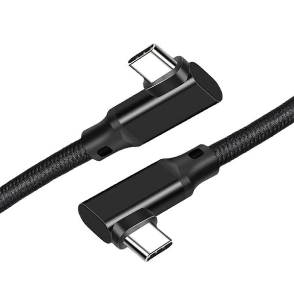USB 3.2 Type C ケーブル L字 (2m, ブラック) SLEIJAOOE20Gbps転...