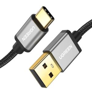 UGREEN Type C ケーブル USB 急速充電 Quick Charge 3.0 ケーブル 高耐久ナイロン編み 10000回以上の曲