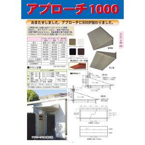 ひさし（ガルバリウム鋼板製） アプローチ600出巾 1040mm間口庇 玄関