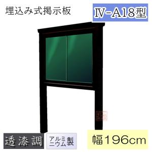 アルミ製掲示板　埋込み式　幅196cm　III-A18型｜hisayadou