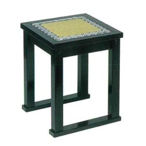 仏壇屋 滝田商店 胡床(こしょう) 角足 黒塗紫布（床几）（寺院用椅子