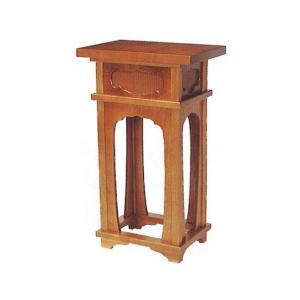 中央香台 1.5尺 朱塗天黒面金箔押 幅45×奥行30×高さ75cm【寺院 仏具 