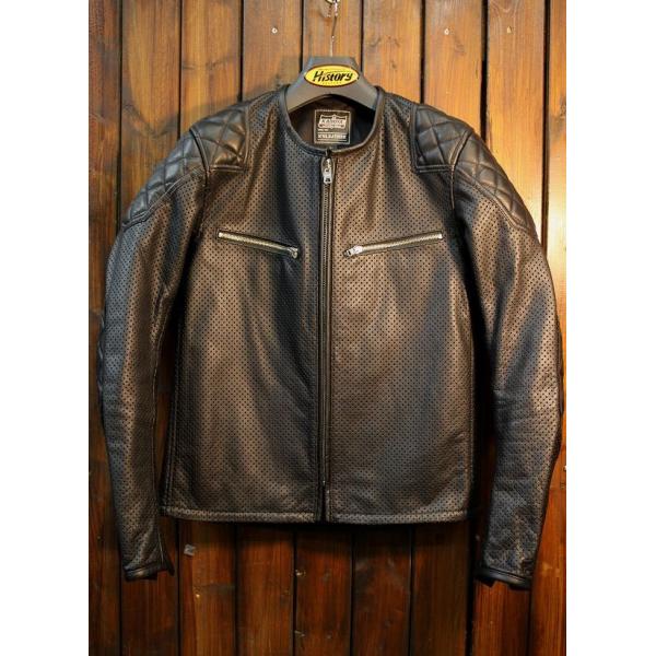 KADOYA 【PL-EVO　パンチングレザーエボ 】　パンチングレザージャケット （ブラック）