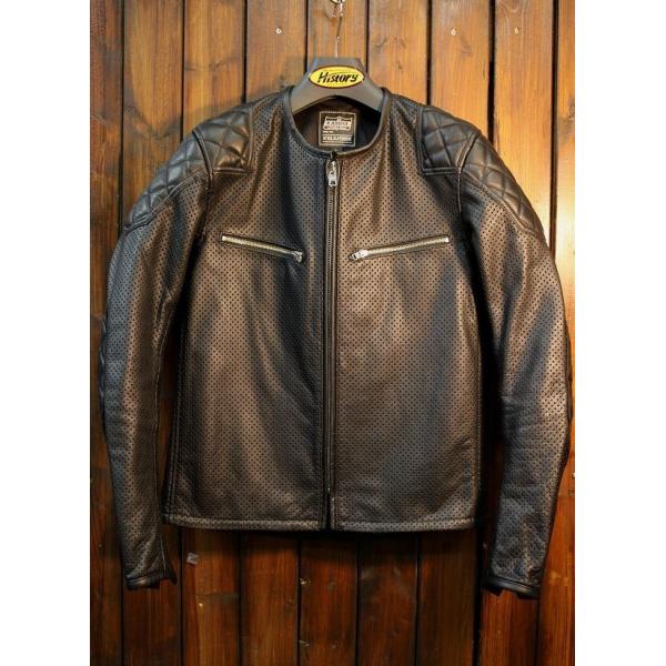 KADOYA 【PL-EVO　パンチングレザーエボ 】　パンチングレザージャケット （ブラック）　サ...