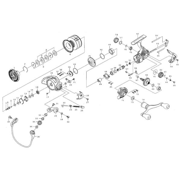 ダイワ(DAIWA) 純正パーツ 19 エメラルダス LT3000S-C-DH ドラグノブ 部品番号...