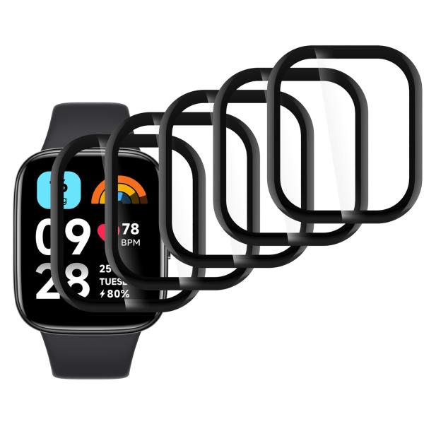 Hianjoo 5個入り Xiaomi Redmi Watch 3 Active 対応 フィルム 強...