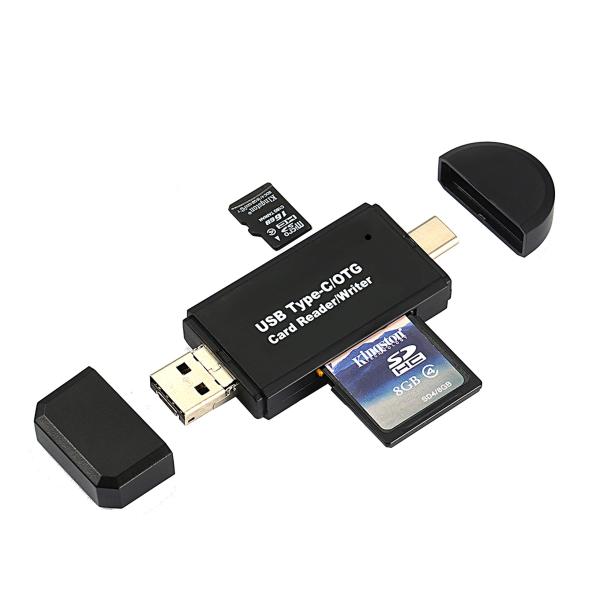 Whatif カードリーダー SD/Micro SDカード両対応 OTG機能付き Type-C/Mi...