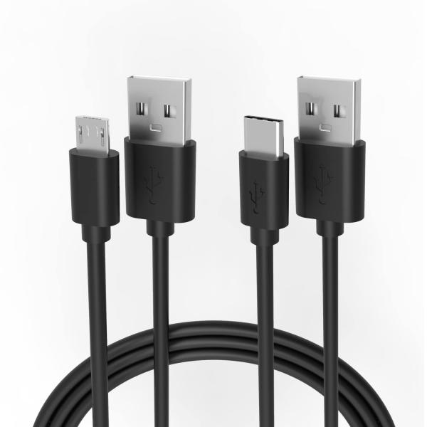 Superer Micro USB + Type C 充電ケーブル【二本組/保証付き】レノボ Len...