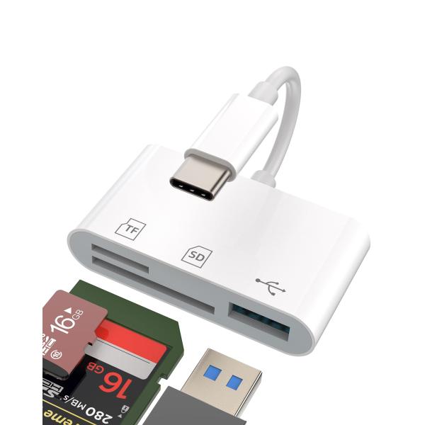 タイプc USB 変換アダプター(3in1)対応Apple iPhone 15 Pro Max Pl...