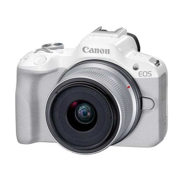 【送料無料】Canon キヤノン ミラーレス  EOS R50 WH RF-S18-45 IS ST...