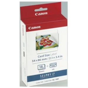 【ポスト投函で送料無料】 Canon  キヤノン  KC-18IF カラーインク/フルサイズラベルセ...