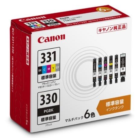 【送料無料】【純正品】Canon キヤノン インクタンク BCI-331(BK/C/M/Y/GY)+...