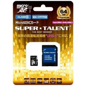 【ゆうパケットで送料無料】SUPERTALENT microSDXCカード64GB Class10 マイクロSDXCカード64GB ST64MSU1P｜hit-market