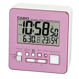 【送料無料】CASIO カシオ 目覚まし時計 温度・湿度計付きの電波デジタル置時計 DQD-805J-4JF