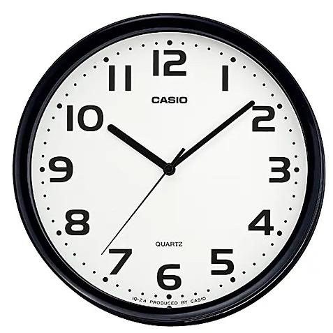 【送料無料】CASIO カシオ 見やすい掛け時計 IQ-24-1JF クオーツ