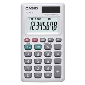 【ゆうパケットで送料無料】CASIO カシオ スタンダード電卓 カードタイプ SL-797A