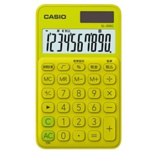 【ゆうパケットで送料無料】CASIO カシオ デザイン電卓 手帳タイプ SL-300C-YG