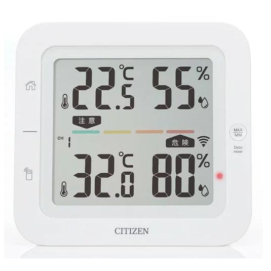 【送料無料】シチズン CITIZEN コードレス温湿度計 マルチチャンネル対応 MU-THM527 ...