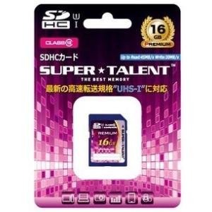 【ゆうパケットで送料無料】SUPER TALENT SDHCカード16GB UHS1 Class10...