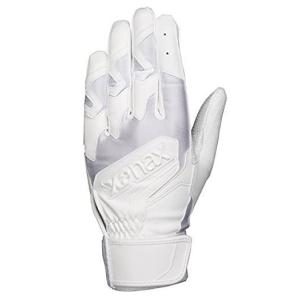 在庫有り【ゆうパケットで送料無料】Xanax ザナックス BBG102K 0101 Lサイズ 高校野球 バッティング手袋 両手 ベースボール 野球 グローブ ホワイト