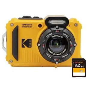 今ならマイクロSDHCカード差し上げます【送料無料】Kodak コダック デジタルカメラ 防水15m 耐衝撃2m PIXPRO WPZ2 イエロー｜hit-market