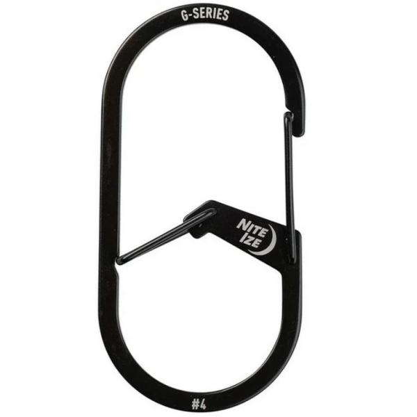 【ポスト投函で送料無料】NITE IZE NI59187 Gカラビナー #4 ブラック Gカラビナー...