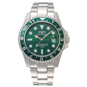 【送料無料】TECHNOS SWISS テクノス男性用 オールステンレス 10気圧防水 回転ベゼル腕...