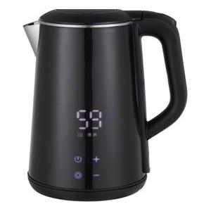 在庫処分【送料無料】ベジタブル 温度設定機能付きステンレスケトル1.6L 電気ケトル GD-ISK1-BK ブラック