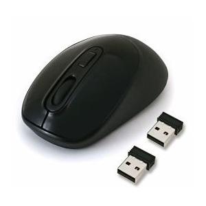 【送料無料】HIDISC 2レシーバー付き ワイヤレスマウスHDM-7146BK パソコン2台に接続簡単切り替え BlueLED