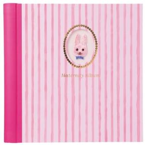 【ネコポスで送料無料】マークス マタニティアルバム・アニマル刺繍 ウサギ PB-AL02-A