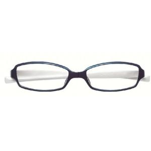 【送料無料】変なメガネ HM-1001 COL.3/52 +1.0 ブルーホワイト 度数+1.0 老眼鏡 ブルーライトカット くるっと回転レンズを守る シニアグラス｜hit-market