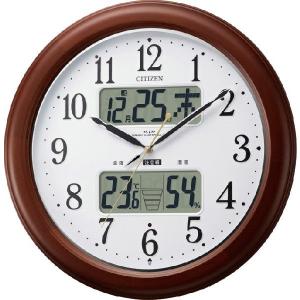 CITIZEN・シチズン 環境目安表示付きカレンダー温度計湿度計付き 電波時計 インフォームナビEX [4FY620-006]｜hit-market