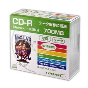 HIDISK 磁気研究所 CD-R 10枚 5mmスリムケース入り 音楽用 52倍速 80分 HDCR80GP10SC