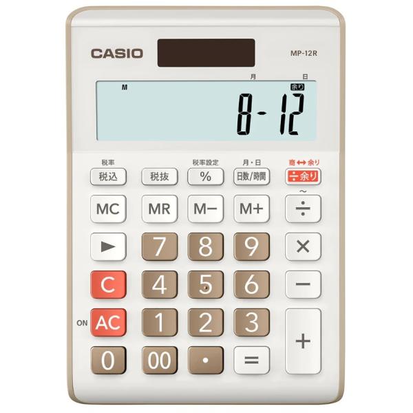 【送料無料】CASIO カシオ 特殊機能電卓 ミニジャストタイプ MP-12R-BE