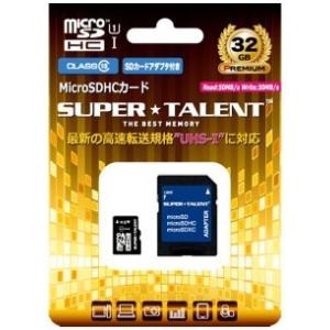SUPERTALENT microSDHCカード32GB Class10 マイクロSDHCカード32...