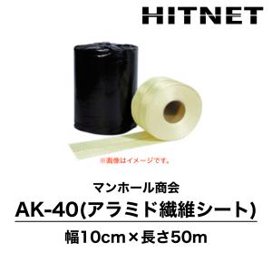 アラミド繊維シートAK-40　幅10cm×長さ50m　高強度繊維シート｜hit-net