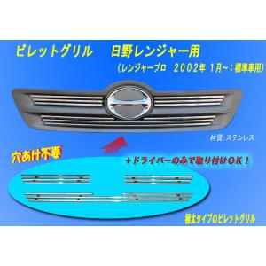 日野 レンジャープロ／グランドプロフィア共通 安全窓ステンレス 鏡面