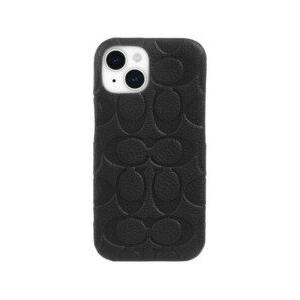 Case-Mate Inc. iPhone 15 Coach Leather Slim Wrap Case - Black Pebbled Leather CH052476-04｜hitline