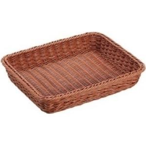 シンドー 抗菌樹脂 角型バスケット(ブラウン) 36型 070327006