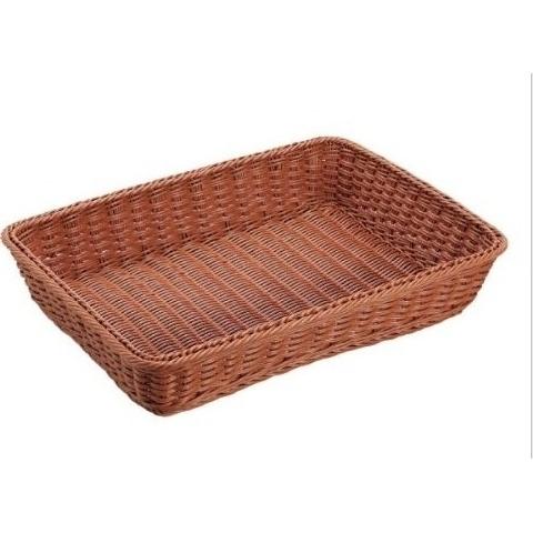 シンドー 抗菌樹脂 角型バスケット(ブラウン) 49型 070327008
