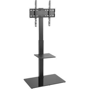 壁寄せ テレビスタンド ブラック | 高さ調節 32インチ 〜 55インチ 対応 テレビ台 TVスタンド 自立式 モニター設置 会議室 N1-KTVL65BK