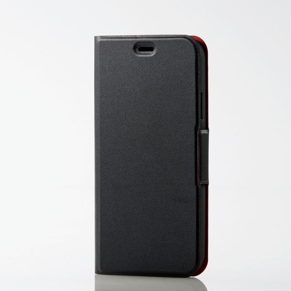 エレコム iPhone 11/ソフトレザーケース/磁石付/薄型/ブラック PM-A19CPLFUBK