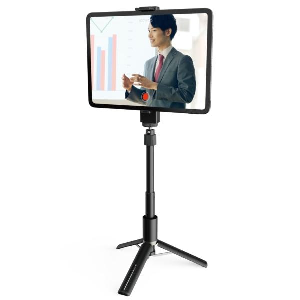 エレコム 自撮り棒 三脚 スマホ 〜8.5インチ タブレット 〜13インチ 高さ調整 ブラック P-...
